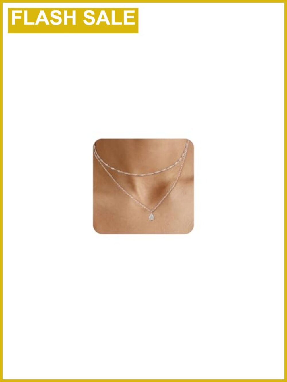 Silver Layered Necklace Set Dainty Stack Wedding Prom Jewelry